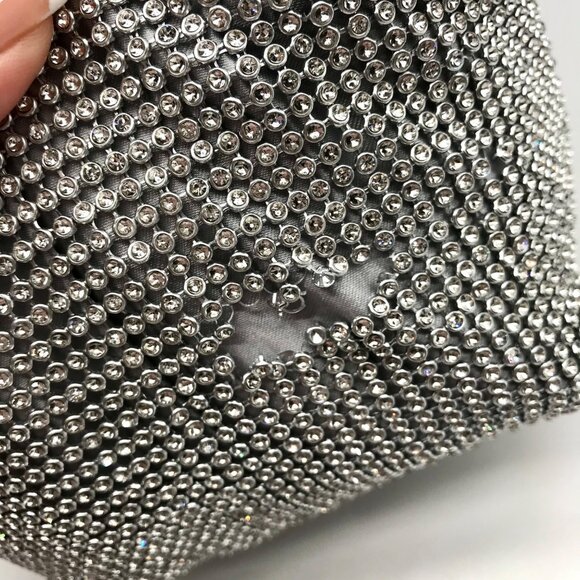 I.N.C. International Concepts Silver Mesh Crystal Hobo Bag - Picture 10 of 12